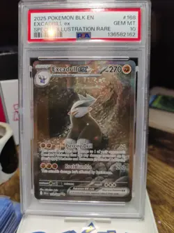 Excadrill EX 168/086 Black Bolt Holo Pokemon TCG Card PSA 10 - Image 1