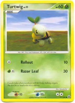 2x (pok-MD-077) Turtwig (C) Pokemon D&P Majestic Dawn Card # 77 - Image 1