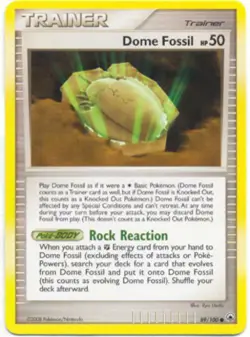 2x (pok-MD-089) Dome Fossil (C) Pokemon D&P Majestic Dawn Card # 89 - Image 1