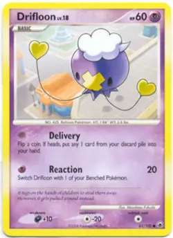 2x (pok-MD-061) Drifloon (C) Pokemon D&P Majestic Dawn Card # 61 - Image 1