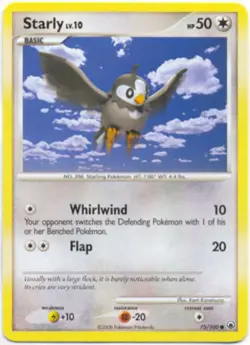 2x (pok-MD-075) Starly (C) Pokemon D&P Majestic Dawn Card # 75 - Image 1