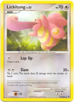 2x (pok-MD-039) Lickitung (U) Pokemon D&P Majestic Dawn Card # 39 - Image 1