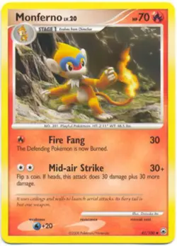 2x (pok-MD-041) Monferno (U) Pokemon D&P Majestic Dawn Card # 41 - Image 1