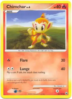 2x (pok-MD-056) Chimchar (C) Pokemon D&P Majestic Dawn Card # 56 - Image 1