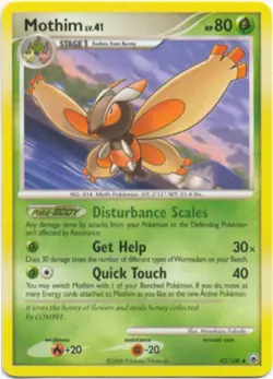 2x (pok-MD-042) Mothim (U) Pokemon D&P Majestic Dawn Card # 42 - Image 1