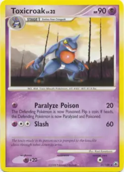 2x (pok-MD-031) Toxicroak (R) Pokemon D&P Majestic Dawn Card # 31 - Image 1