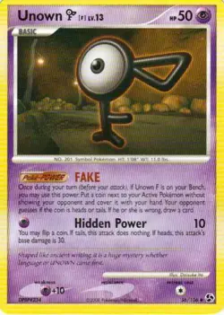 2x (pok-GE-056) Unown F (U) Pokemon D&P Great Encounters Card # 56 - Image 1