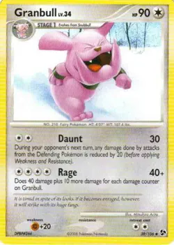 2x (pok-GE-039) Granbull (U) Pokemon D&P Great Encounters Card # 39 - Image 1