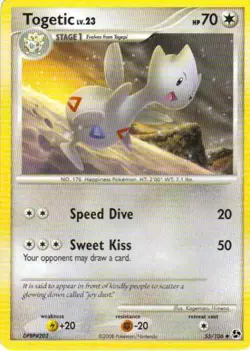2x (pok-GE-055) Togetic (U) Pokemon D&P Great Encounters Card # 55 - Image 1