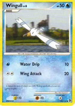 2x (pok-GE-095) Wingull (C) Pokemon D&P Great Encounters Card # 95 - Image 1