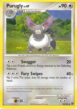 2x (pok-GE-050) Purugly (U) Pokemon D&P Great Encounters Card # 50 - Image 1
