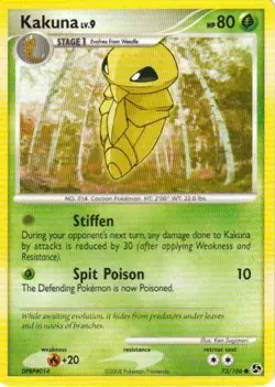 2x (pok-GE-073) Kakuna (C) Pokemon D&P Great Encounters Card # 73 - Image 1