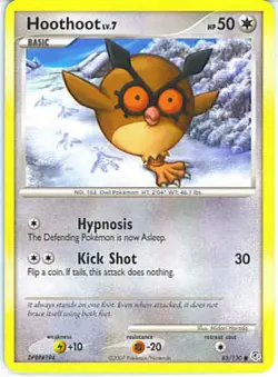2x (pok-DP-085) Hoothoot (C) Pokemon Diamond & Pearl Base Set Card # 85 - Image 1