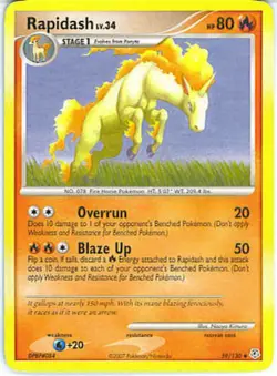 2x (pok-DP-059) Rapidash (U) Pokemon Diamond & Pearl Base Set Card # 59 - Image 1