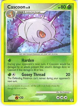 2x (pok-DP-044) Cascoon (U) Pokemon Diamond & Pearl Base Set Card # 44 - Image 1