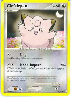 2x (pok-DP-077) Clefairy (C) Pokemon Diamond & Pearl Base Set Card # 77 - Image 1