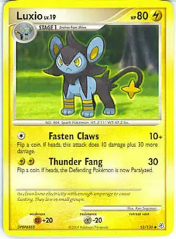 2x (pok-DP-052) Luxio (U) Pokemon Diamond & Pearl Base Set Card # 52 - Image 1