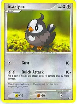 2x (pok-DP-101) Starly (C) Pokemon Diamond & Pearl Base Set Card # 101 - Image 1