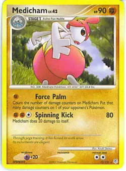 2x (pok-DP-032) Medicham (R) Pokemon Diamond & Pearl Base Set Card # 32 - Image 1