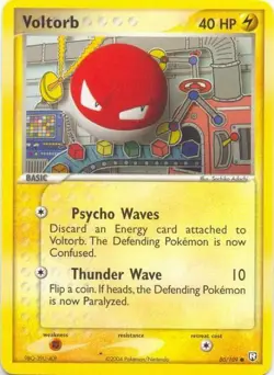 2x (pok-TRR-080) Voltorb (C) Pokemon EX Team Rocket Returns Card # 80 - Image 1