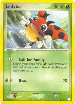 2x (pok-TRR-064) Ledyba (C) Pokemon EX Team Rocket Returns Card # 64 - Image 1