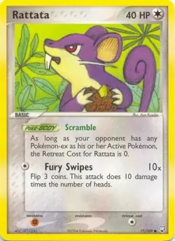 2x (pok-TRR-071) Rattata (C) Pokemon EX Team Rocket Returns Card # 71 - Image 1