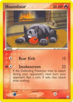 2x (pok-TRR-059) Houndour (C) Pokemon EX Team Rocket Returns Card # 59 - Image 1