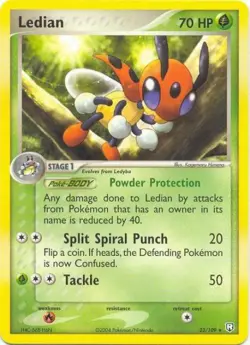 2x (pok-TRR-023) Ledian (R) Pokemon EX Team Rocket Returns Card # 23 - Image 1