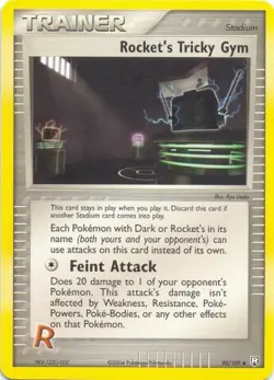 (pok-TRR-090) Rocket's Tricky Gym (U) Pokemon EX Team Rocket Returns Card # 90 - Image 1