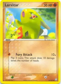 2x (pok-TRR-062) Larvitar (C) Pokemon EX Team Rocket Returns Card # 62 - Image 1