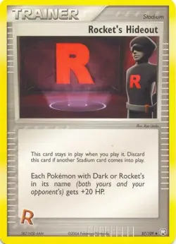(pok-TRR-087) Rocket's Hideout (U) Pokemon EX Team Rocket Returns Card # 87 - Image 1