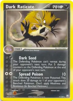 2x (pok-TRR-017) Dark Raticate (R) Pokemon EX Team Rocket Returns Card # 17 - Image 1