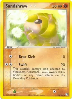 2x (pok-TRR-074) Sandshrew (C) Pokemon EX Team Rocket Returns Card # 74 - Image 1