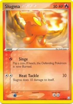 2x (pok-TRR-077) Slugma (C) Pokemon EX Team Rocket Returns Card # 77 - Image 1