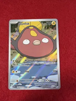 Pokemon TCG Stunfisk Illustration Rare Card 118/086 SV10.5 White Flare NM - Image 1
