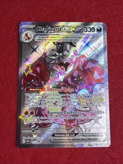 Pokemon Card Charizard EX SVP 074 Scarlet & Violet Black Star Promo Full Art NM - Image 1