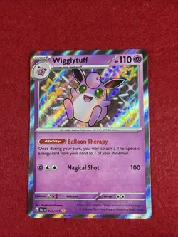 Pokemon Card Wigglytuff 147/091 Shiny Paldean Fates Near Mint - Image 1