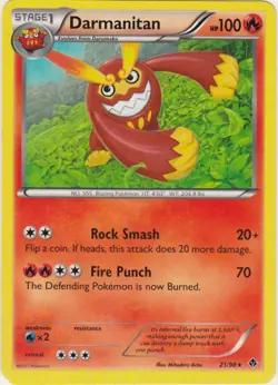 2x (BWEP-21) Darmanitan Rare Pokemon B&W Emerging Powers Card #21 - Image 1