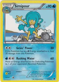 2x (BWEP-23) Simipour Rare Pokemon B&W Emerging Powers Card #23 - Image 1