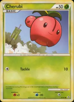 2x (HSUN-047) Cherubi (C) Pokemon HGSS Unleashed Card # 47 - Image 1