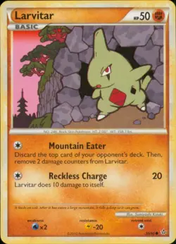 2x (HSUN-050) Larvitar (C) Pokemon HGSS Unleashed Card # 50 - Image 1