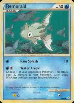 2x (HSUN-059) Remoraid (C) Pokemon HGSS Unleashed Card # 59 - Image 1