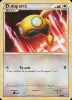 2x (HSUN-029) Dunsparce (U) Pokemon HGSS Unleashed Card # 29 - Image 1