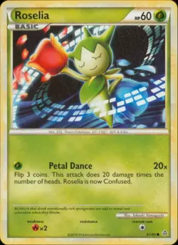 2x (HSUN-061) Roselia (C) Pokemon HGSS Unleashed Card # 61 - Image 1