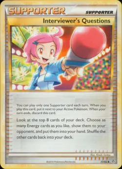 2x (HSUN-077) Interviewer's Questions (U) Pokemon HGSS Unleashed Card # 77 - Image 1