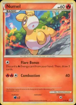 2x (HSUN-035) Numel (U) Pokemon HGSS Unleashed Card # 35 - Image 1