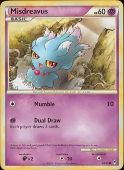 2x (COL-065) Misdreavus (C) Pokemon Call of Legends Card # 65 - Image 1