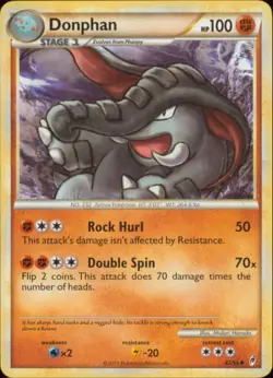 2x (COL-042) Donphan (U) Pokemon Call of Legends Card # 42 - Image 1
