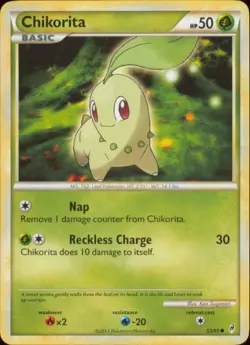 2x (COL-053) Chikorita (C) Pokemon Call of Legends Card # 53 - Image 1