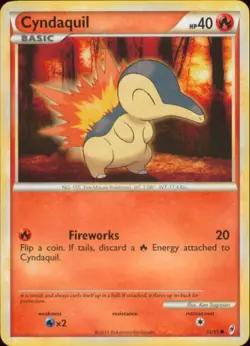 2x (COL-055) Cyndaquil (C) Pokemon Call of Legends Card # 55 - Image 1